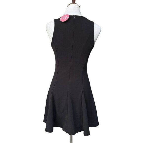 Tea & Cup Womens’s Black Lace Up Skater Mini Dress Size M - Picture 3 of 12